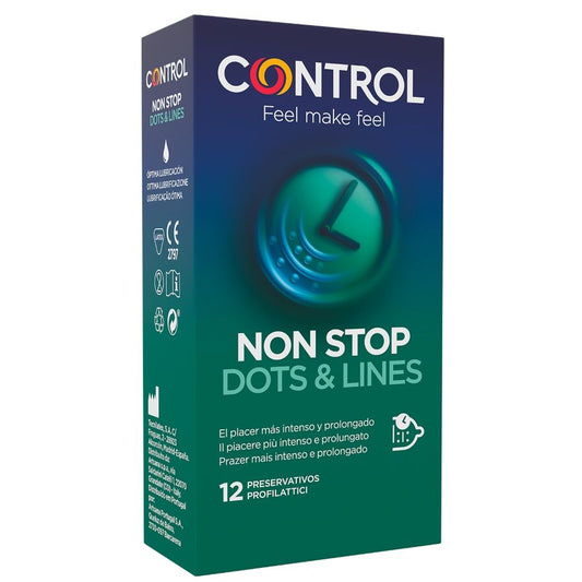 CONTROL -PRÉSERVATIFS RETARD NON STOP 12 UNITÉS
